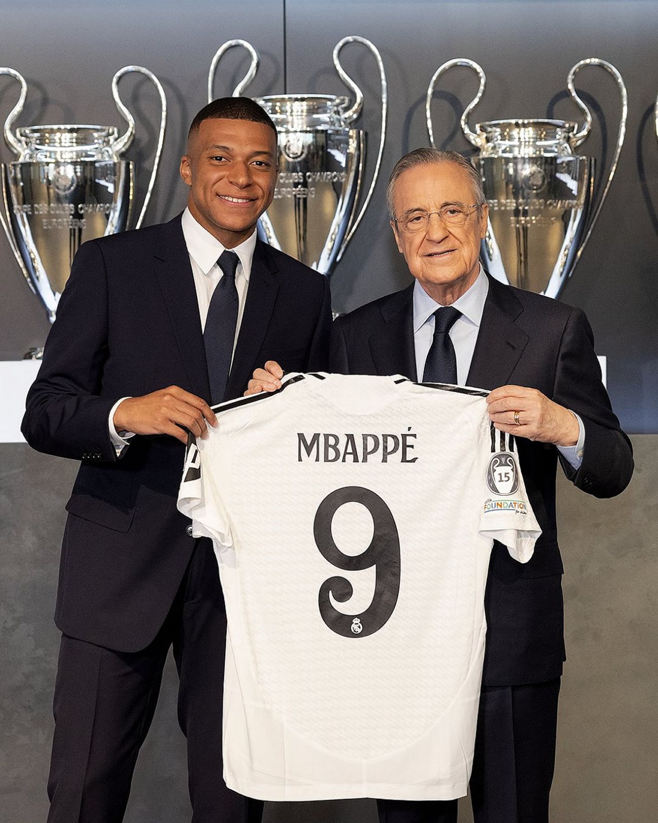 Kylian Mbappé, durante su presentación en el Real Madrid