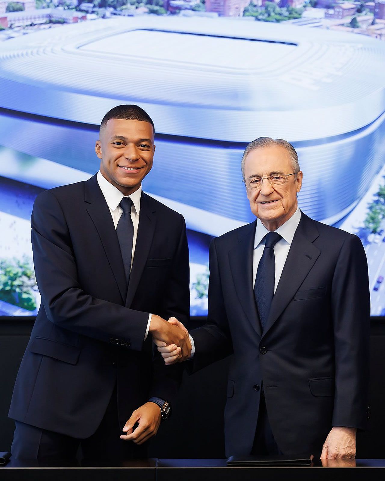 Kylian Mbappé, durante su presentación en el Real Madrid