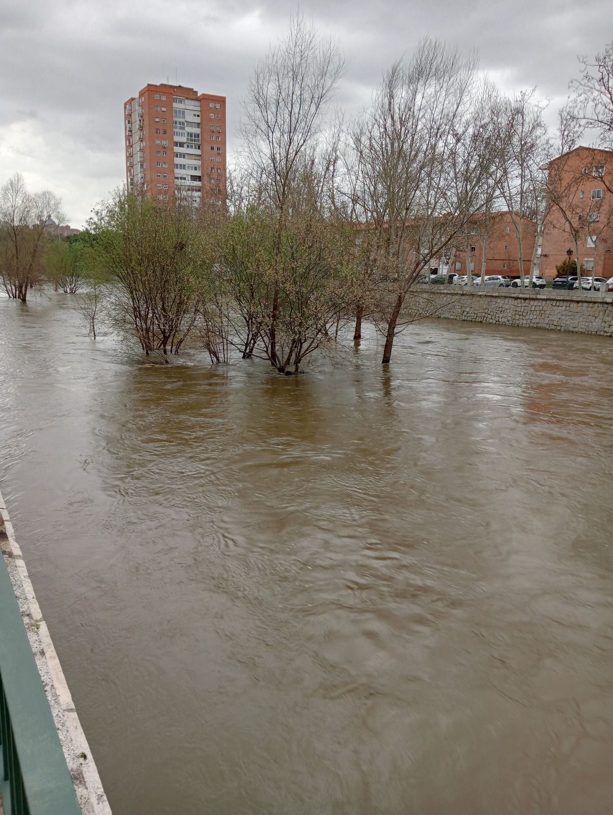 Crecida del río Manzanares tras la borrasca 'Laurence'