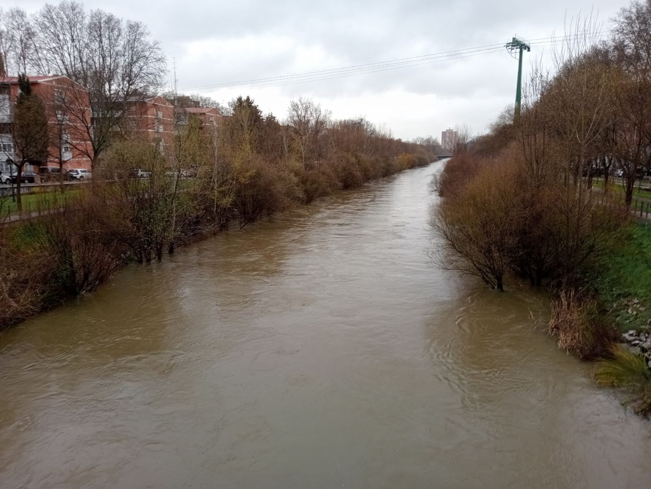 Crecida del río Manzanares tras la borrasca 'Laurence'
