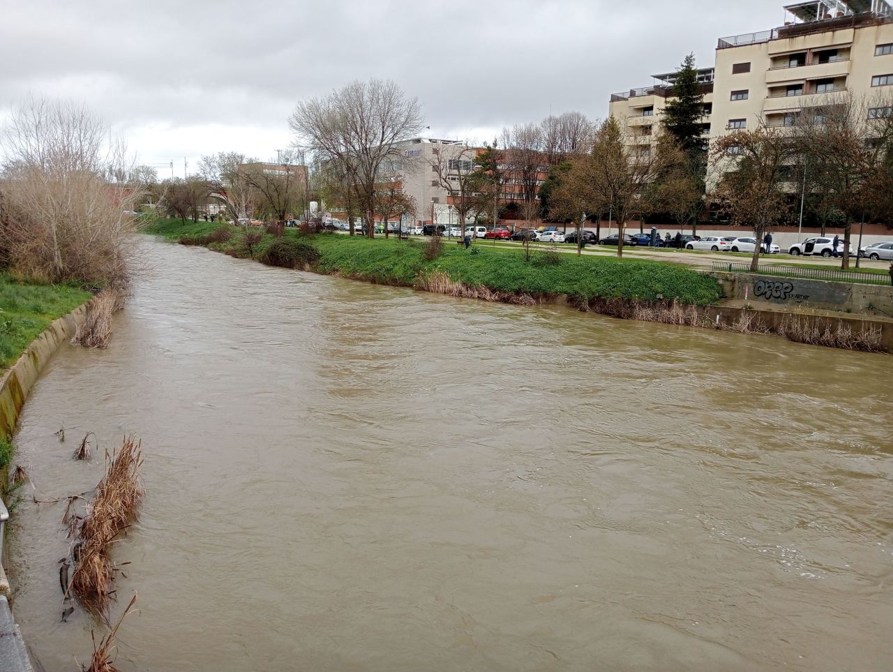 Crecida del río Manzanares por las lluvias