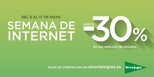 El Corte Inglés celebra la Semana de Internet con descuentos de hasta el 30% en web y app