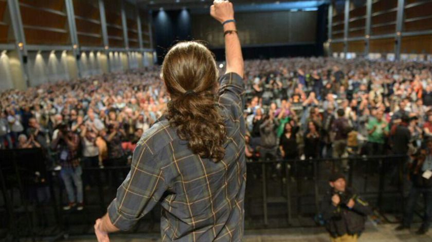 Pablo Iglesias repartió a todos, a los "viejos izquierdistas" de IU y a la "burguesía de cobardes" de CiU