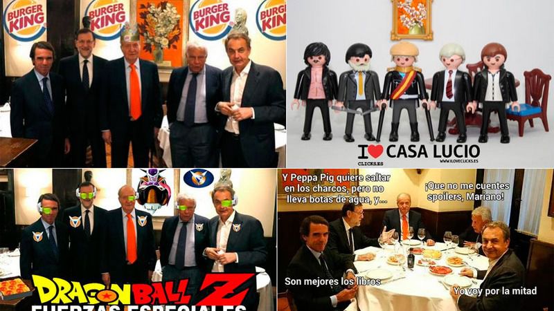 Twitter tira de creatividad para recrear la cena del Rey Juan Carlos con los presidentes