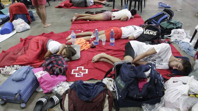 Las fuertes lluvias en Castellón inundan el Arenal Sound