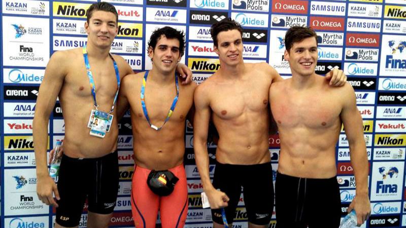 Por fin un éxito español en el Mundial: el 4 x 200 masculino bate el récord y se clasifica para los JJOO