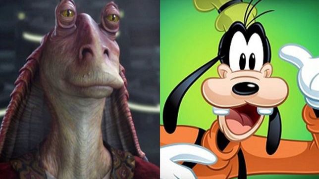 George Lucas se inspiró en Goofy para crear a Jar Jar Binks en 'Star Wars'