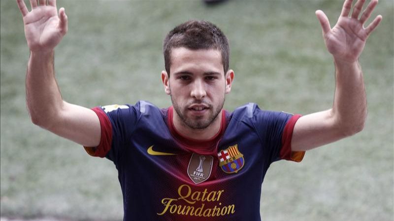 Jordi Alba, baja del Barça contra el Celta de Vigo por molestias cervicales