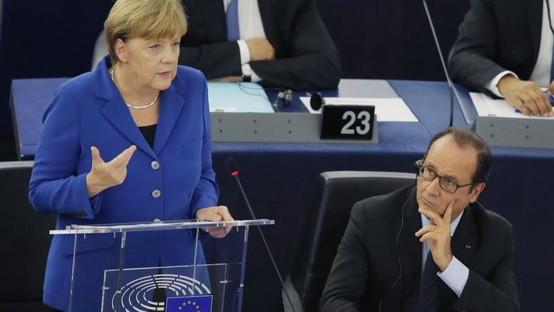 Merkel y Hollande alertan contra el nacionalismo y defienden una mayor integración europea
