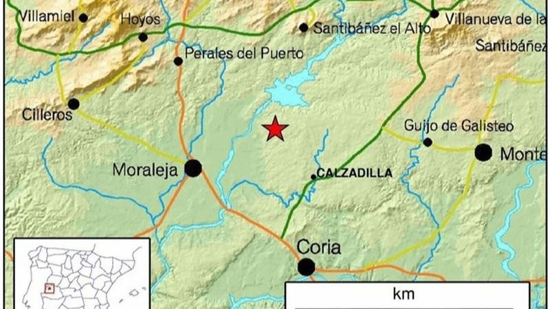 Registrado un terremoto en Cáceres