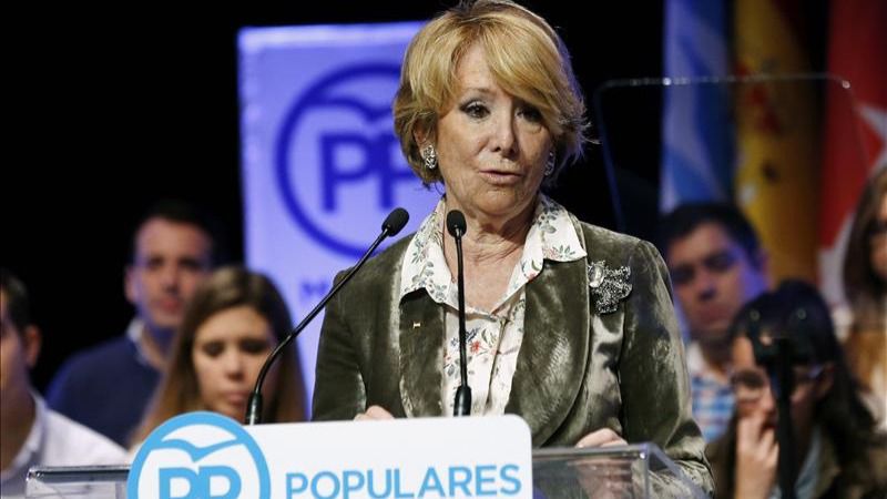 Aguirre afirma que el PSOE lidera la 'coalición de perdedores'
