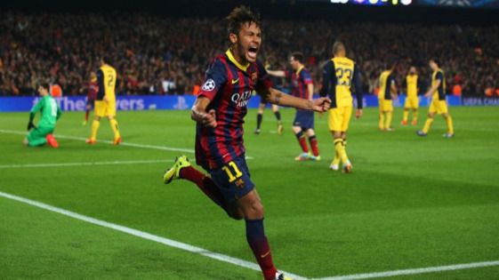 Neymar celebra el gol que marcó ya en Borisov