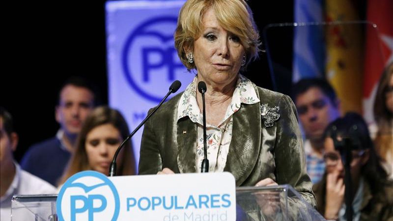 Esperanza Aguirre ingresó 126.231 euros en 2014, según su declaración de transparencia