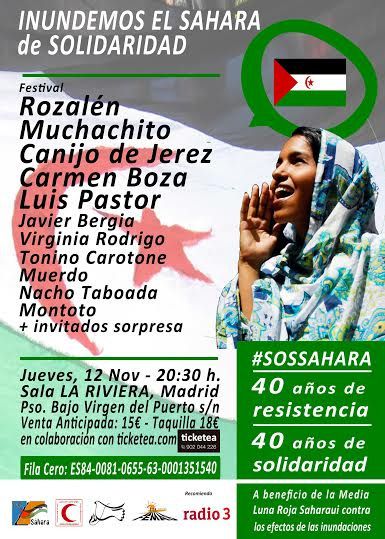 Conciertazo de grandes artistas de nuestra música para inundar el Sahara de solidaridad