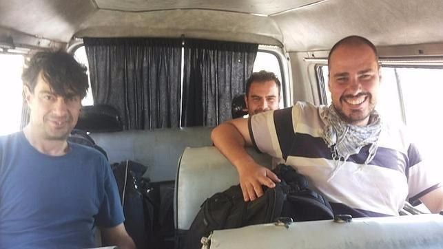 Los periodistas recuerdan a los tres colegas que siguen secuestrados en Siria