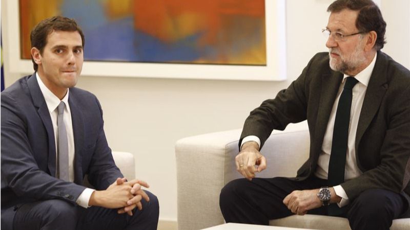 rivera y Rajoy en su reciente entrevista en Moncloa.
