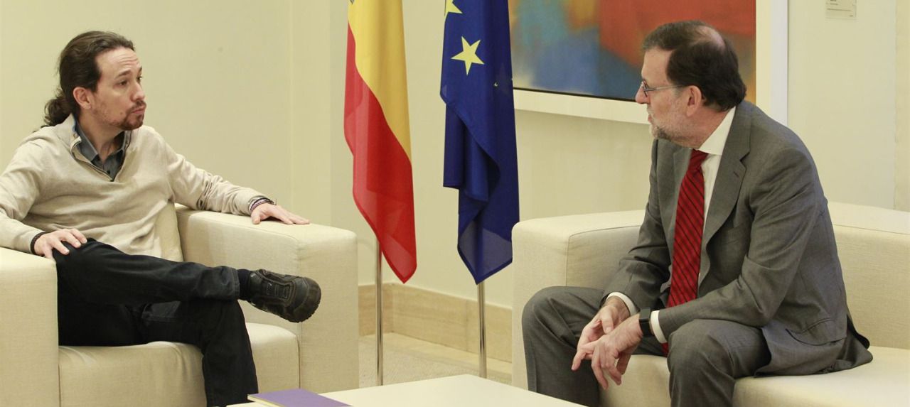Rajoy y Pablo Iglesias duran juntos en Moncloa el doble de tiempo que en la cita con Pedro Sánchez