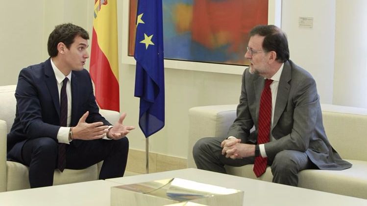 Reunión de Albert Rivera y Mariano Rajoy en La Moncloa