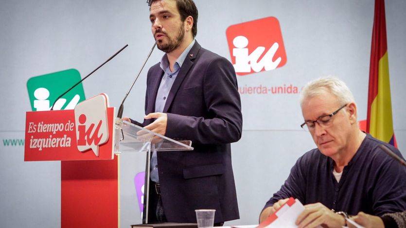 Alberto Garzón y Cayo Lara este sábado en la reunión del Comité Federal de IU.