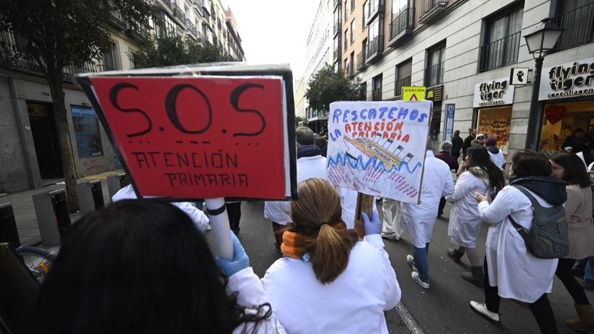 Una de las protestas de los profesionales de Atención Primaria (Foto: Chema Barroso)
