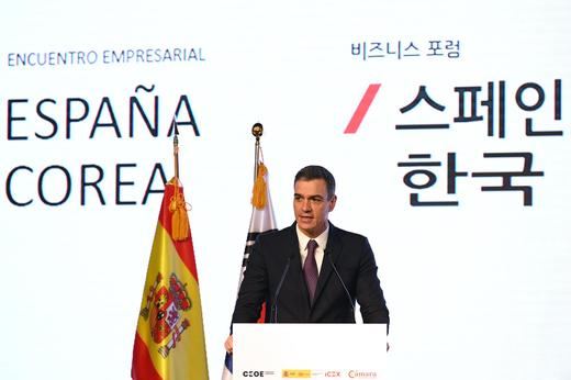 Sánchez interviene en el Foro Empresarial España-Corea