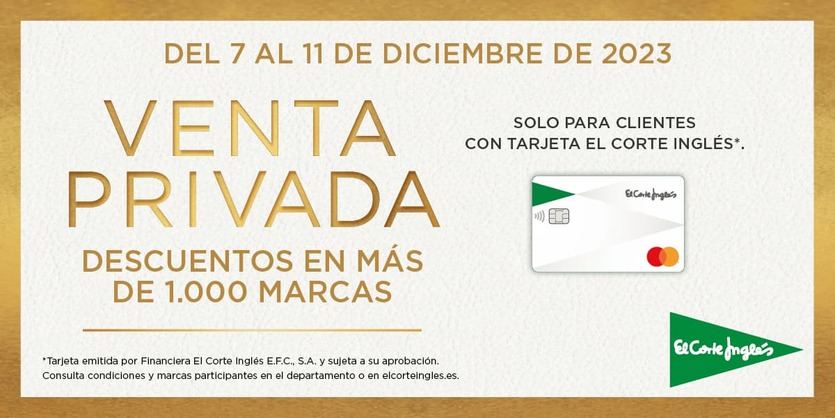 El Corte Inglés estrena la Venta Privada con descuentos de hasta el 30% en más de mil marcas