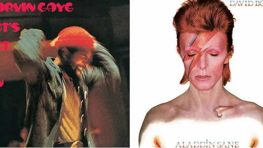 Portada de 'Let's Get It On' y 'Aladdin Sane'