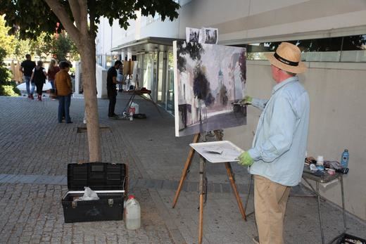 Pintor en una edición anterior del concurso