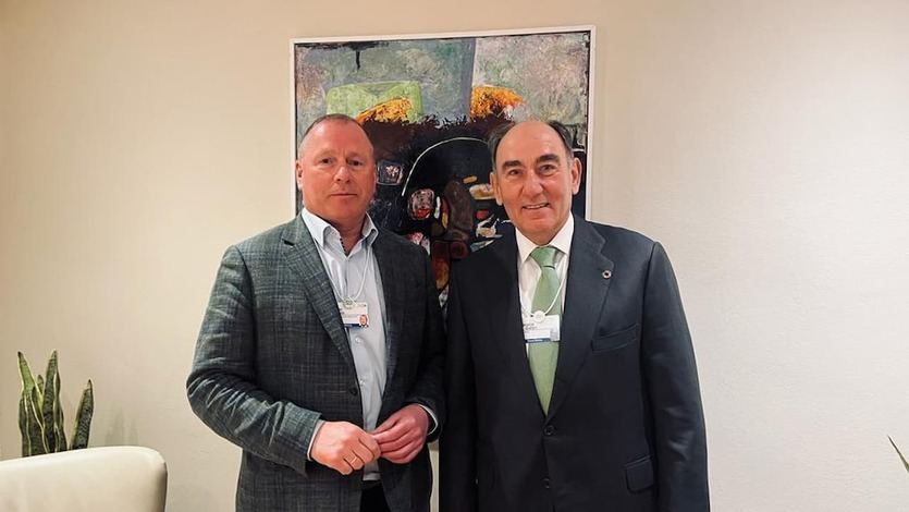 El CEO de Norges Bank Investment Management, Nicolai Tangen y el presidente de Iberdrola, Ignacio Galán