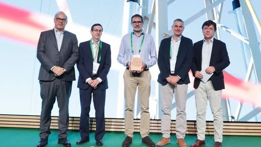 Eugenio de Gabriel, del área de sistemas de control, i-DE; Mario Lou, telecomunicaciones, i-DE; y Juan José Cebrián, tecnología COD, i-DE