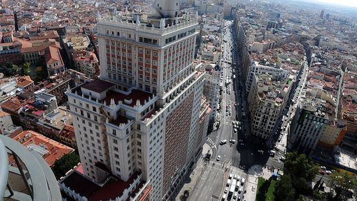 Vistas aéreas desde Torre Madrid, Edificio España y Gran Vía Anuario 2014