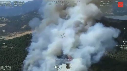 Incendio forestal en Collado Mediano (Madrid)