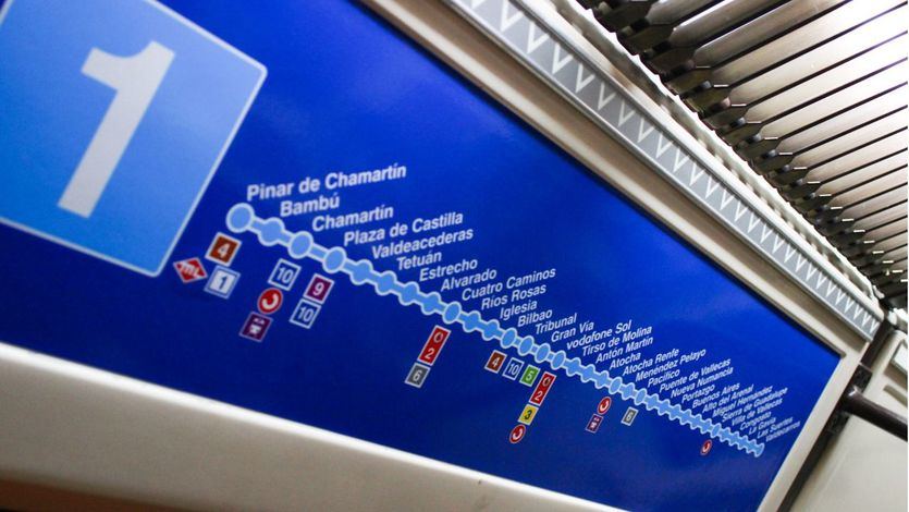 Plano de la Línea 1 del Metro de Madrid (Foto: Sergio Toro, MDO)

