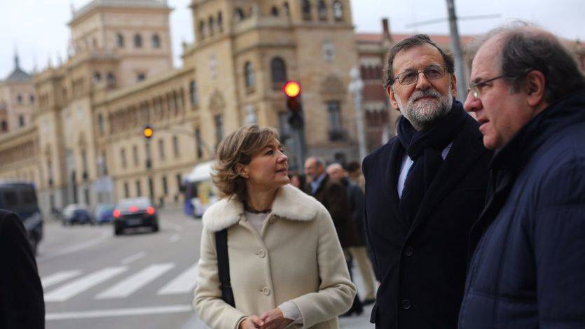 Mariano Rajoy, Juan Vicente Herrera e Isabel García Tejerina en Valladolid