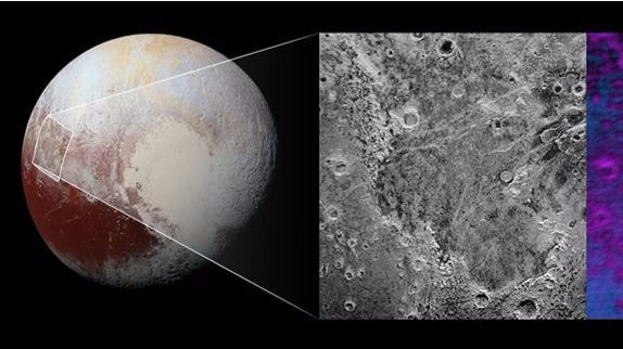 Un 'mordisco' en Plutón revela una capa de hielo de agua