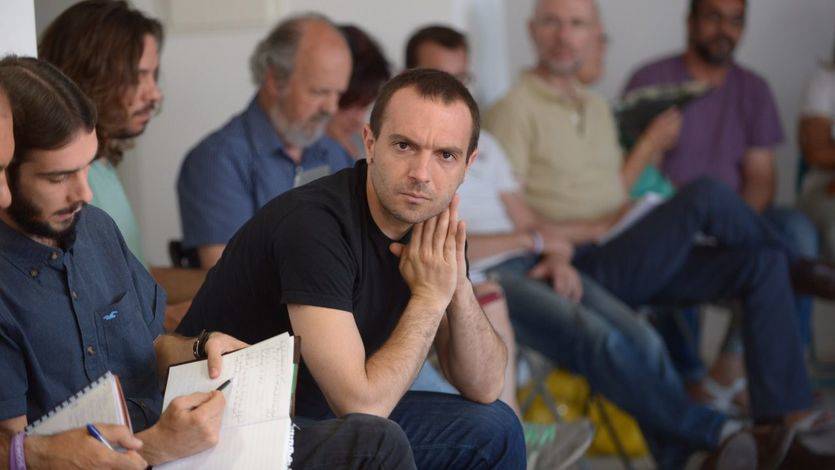 Luis Alegre en una reunión de Podemos Comunidad de Madrid en 2015