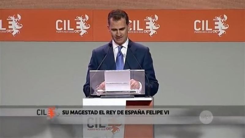 Felipe VI, su 'Magestad', con bochornosa 'g', inauguró el Congreso Internacional de la Lengua Española