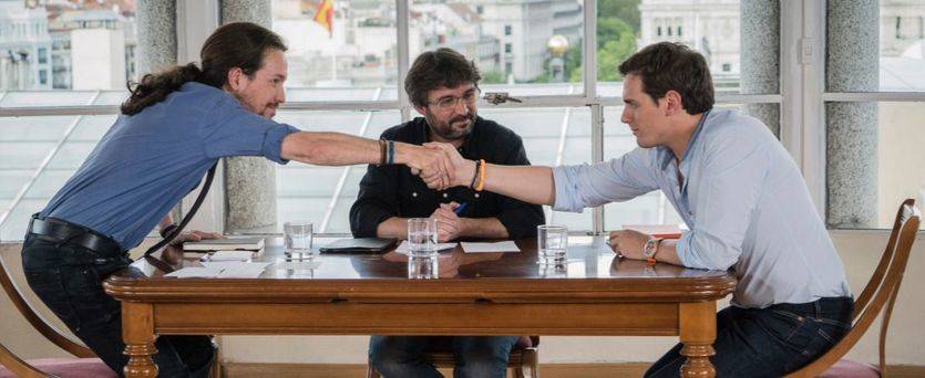 Pablo Iglesias y Albert Rivera escenifican su distanciamiento en un tenso cara a cara en 'Salvados'