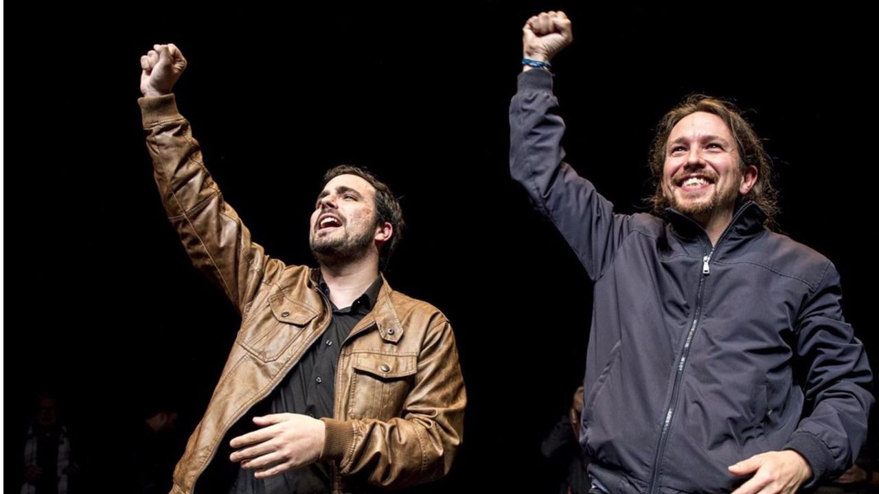 Iglesias y Garzón 'catalanizan' su lema con la sonrisa de... ¿los pueblos?