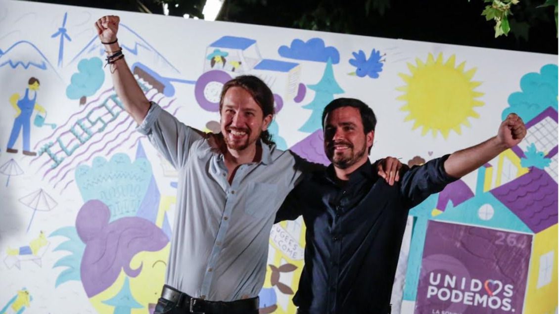 Iglesias y Garzón inician la campaña con optimismo y con la ambición de "ganar un país"