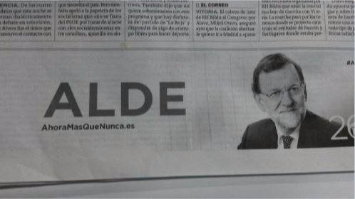 El PP de Vizcaya insiste en defender el controvertido término 'Alde' en el eslógan de la campaña vasca de Rajoy