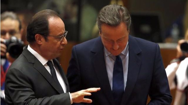 Hollande y Cameron