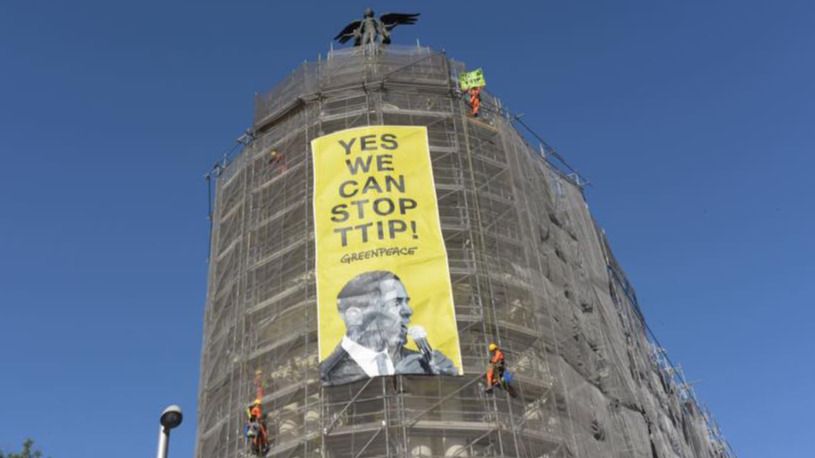 Así 'paró' Greenpeace el TTIP en plena visita de Obama