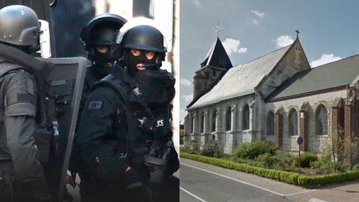 Toma de rehenes en una iglesia en Francia: abatidos los 2 secuestradores y al menos un secuestrado fallecido