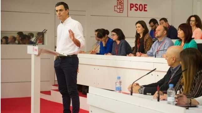 Pedro Sánchez durante su discurso ante el Comité Federal.