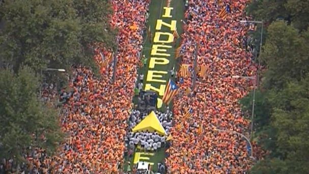 Las inscripciones para la Diada convocada por ANC y Òmnium son inferiores a las del año pasado