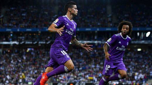 James mantiene el récord de un Real Madrid líder e imbatible (0-2)