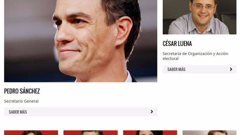 El PSOE elimina de su web a los 17 críticos que dimitieron de la Ejecutiva
