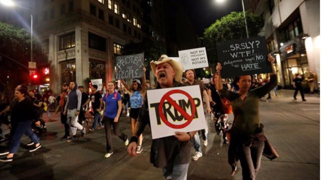 Primeras protestas contra Trump tras su elección: miles de personas se manifiestan en contra