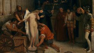 'Una escena de la Inquisición', cuadro de Víctor Manzano y Mejorada